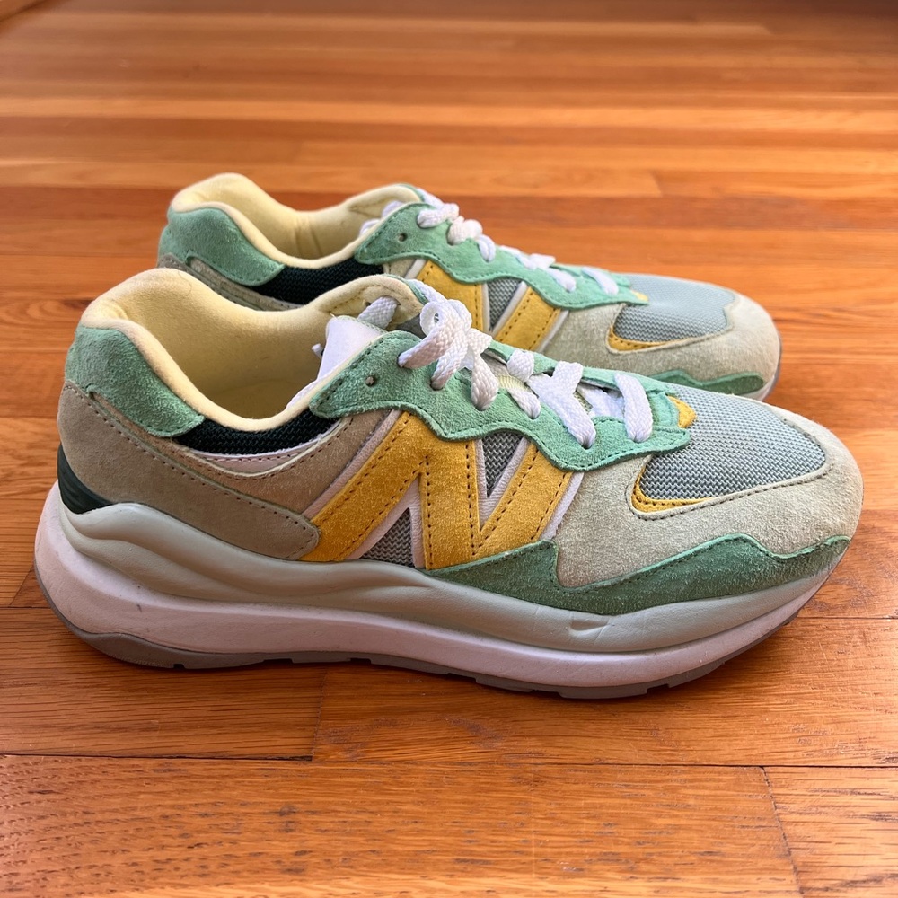 STAUD Green and Yellow Women's Sneakers